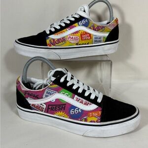 VANS Old Skool Unisex Retro Low Top Sneakers Size W's 7.0/M's 5.5